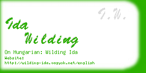 ida wilding business card